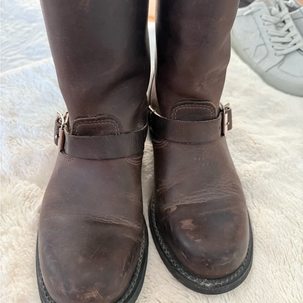 Frye Brown Leather Boots - Picture 2 of 3